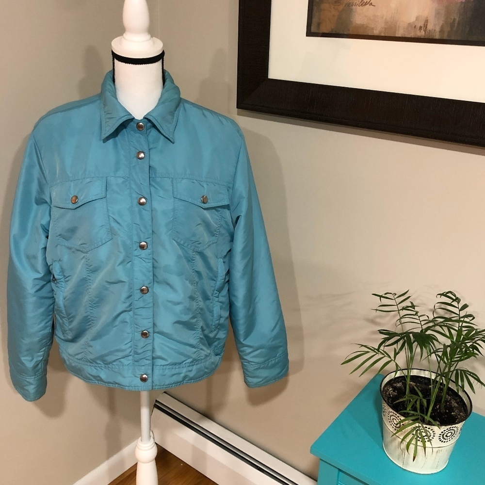 **Gap* Blue Button Down Jacket Coat Size L - image 1